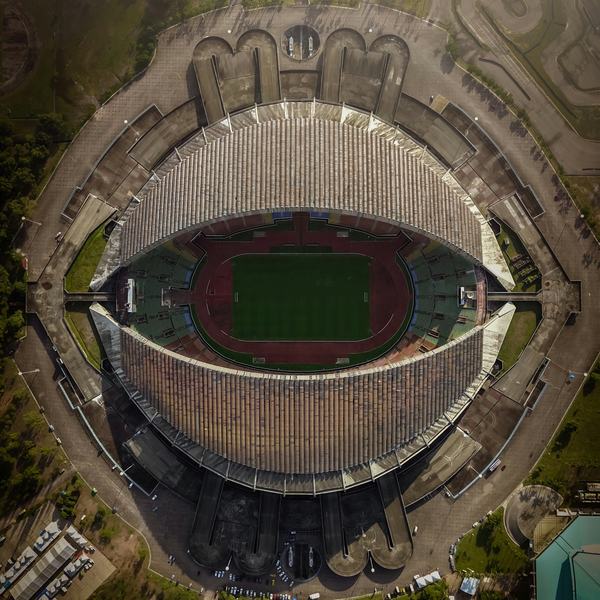 Shah Alam Stadium seen from directly above